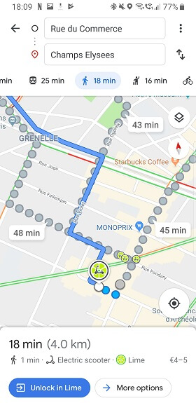 google maps driving directions from current location