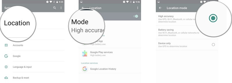 enable location services android 4