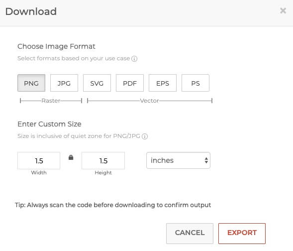export qr