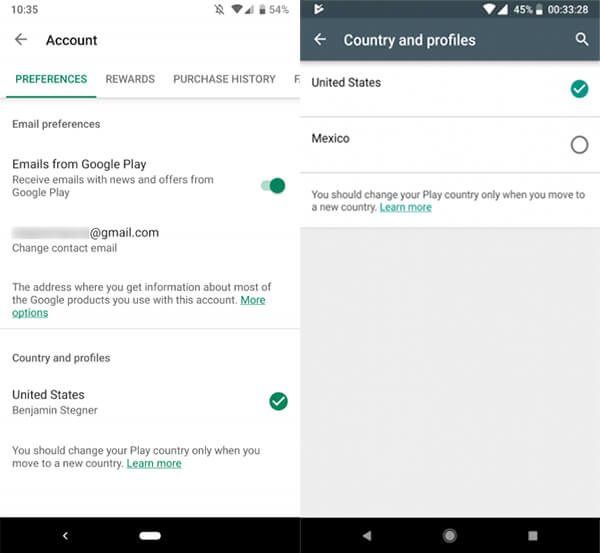 play store- location