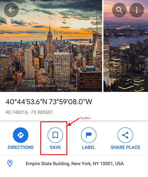 save gps coordinates 1