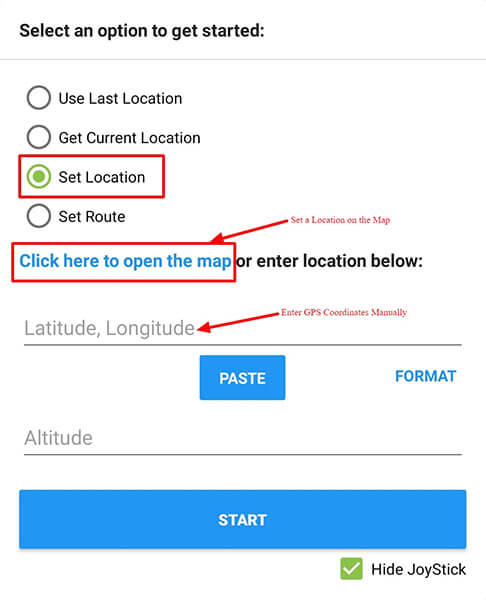 set up fake gps 1