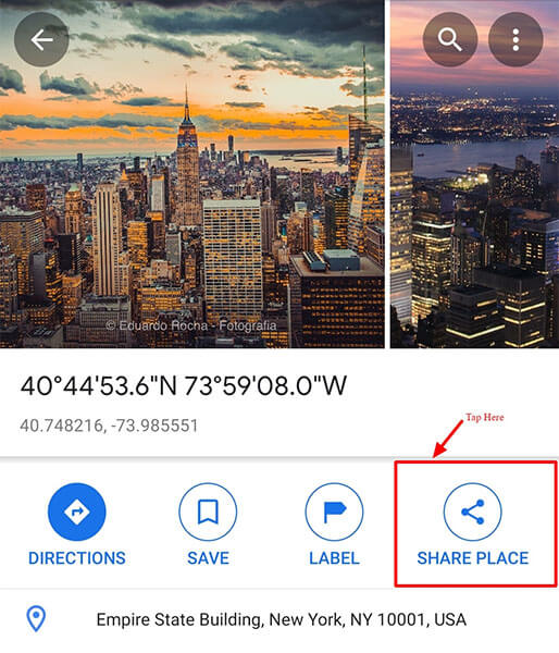 share gps coordinates 1