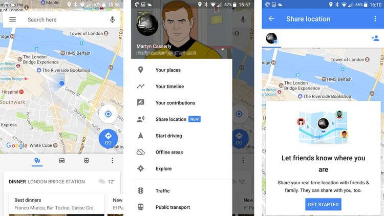 share location google maps