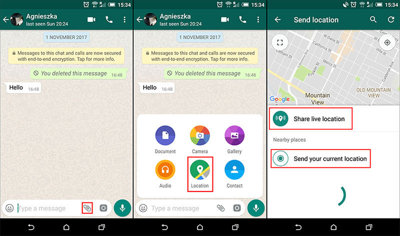share location via whatsapp