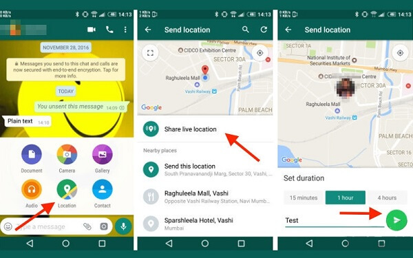 share real time location 12