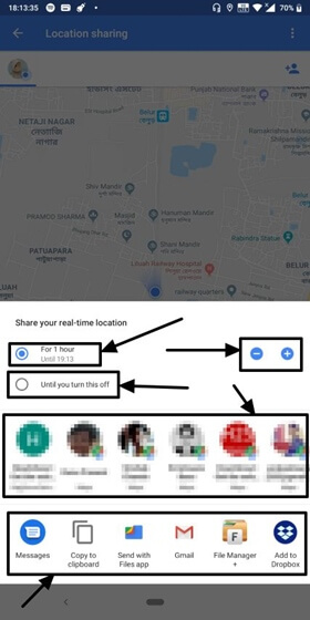 share real time location 3