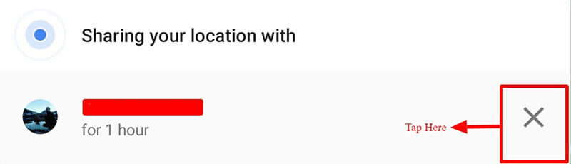 stop location sharing specific people