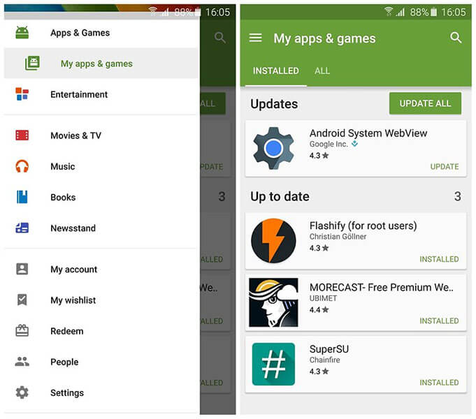 update app