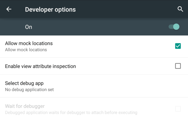 click allow mock location