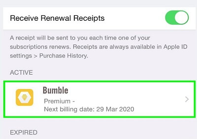 app store bumble subscriptions