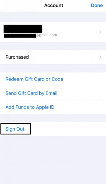 app store sign out