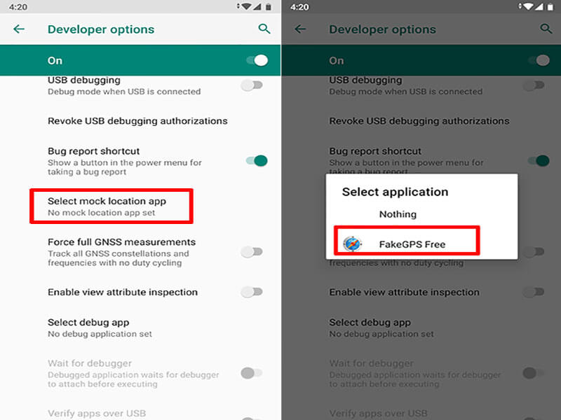 whataApp fake location setting