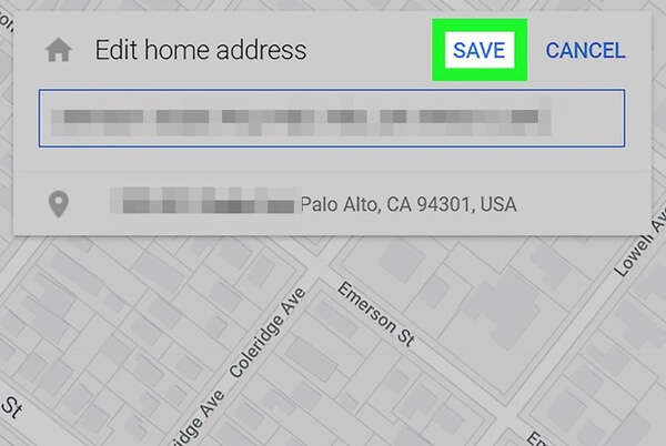google maps save address pc