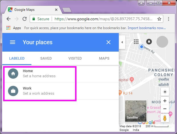 google maps your places pc