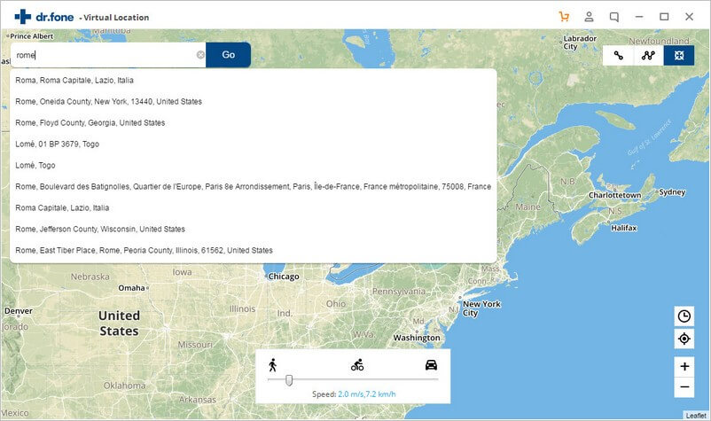 Dr.Fone fake location Go