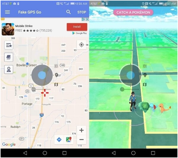 pogp spoof location on Android