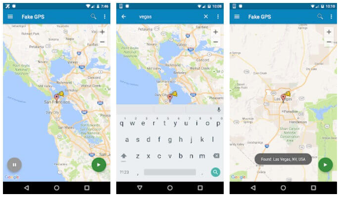 spoof location on Android map