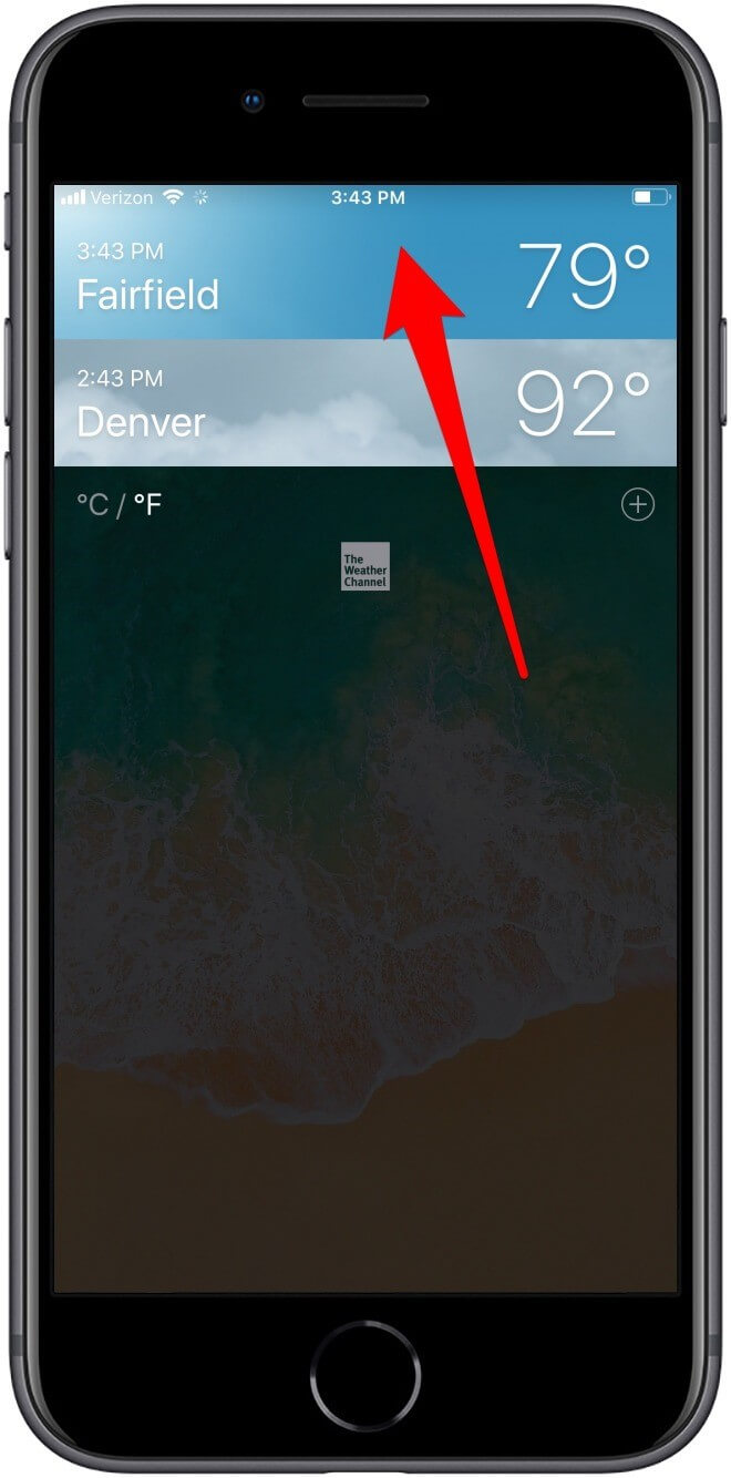 change the weather location services on iphone 10