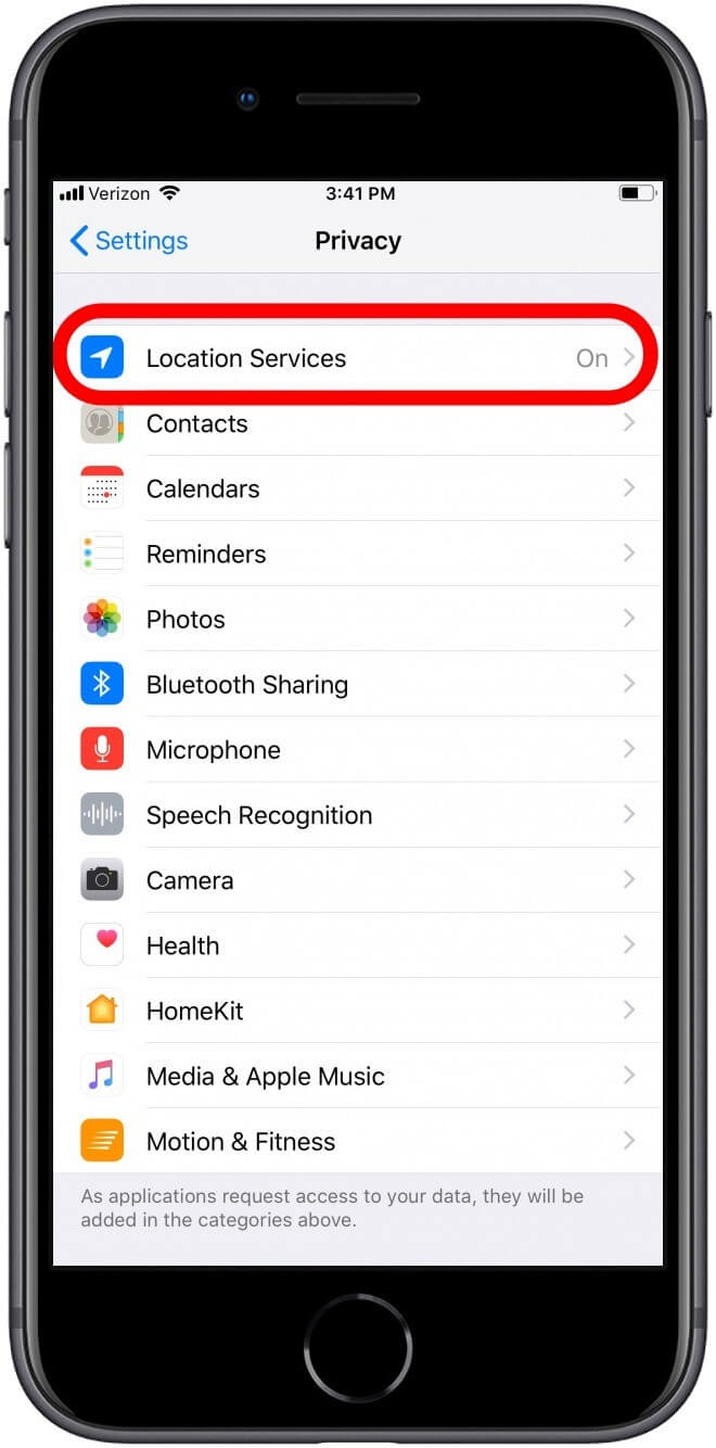 change the weather location services on iphone 2