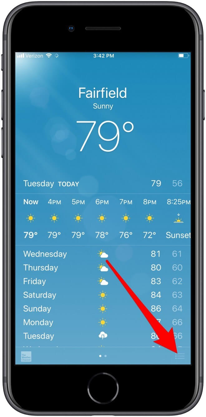 change the weather location services on iphone 6