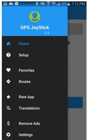gps joystick app settings