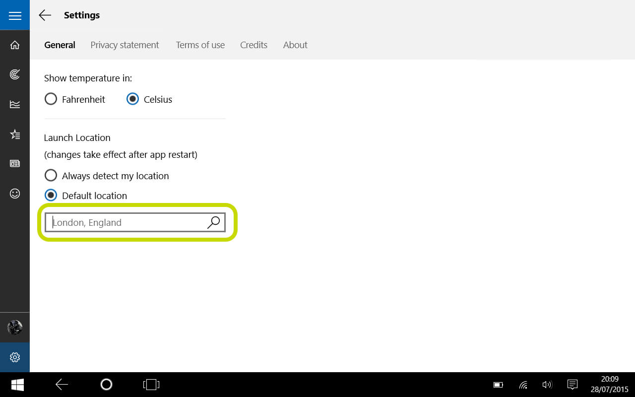 how to reset the default location on windows 1