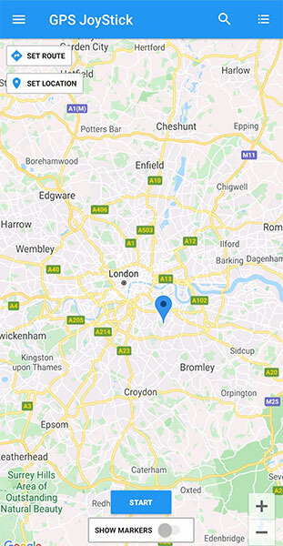 joystick set location on map