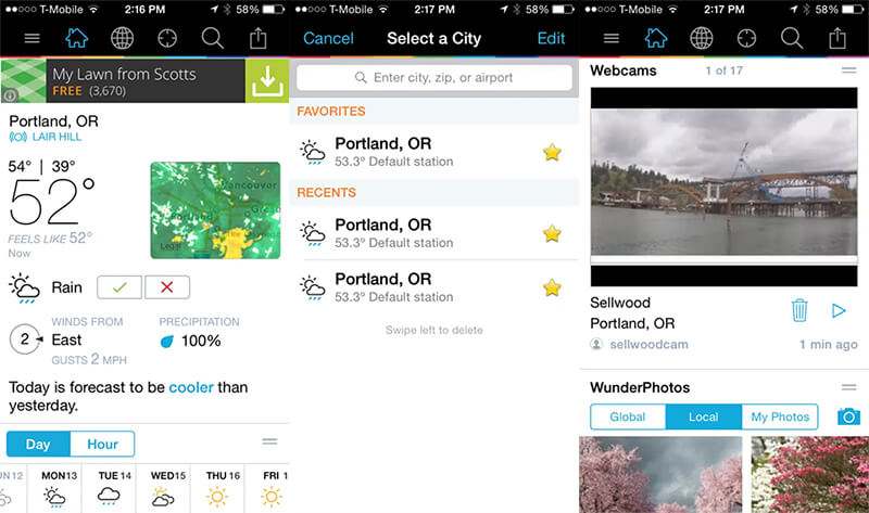 weather underground iphone