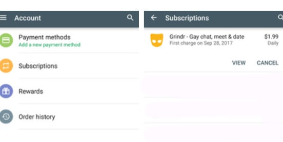 How to cancel grindr payment