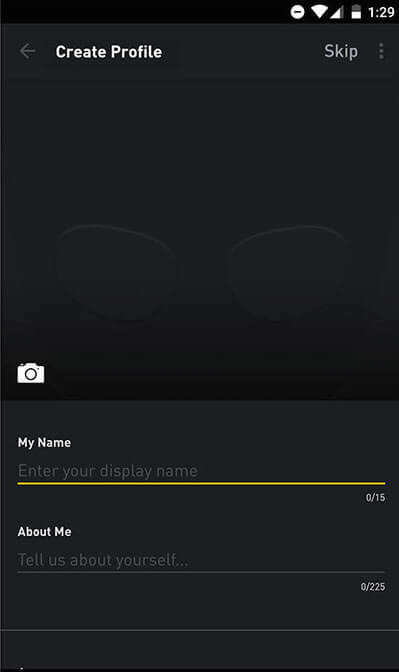 fill out your profile details