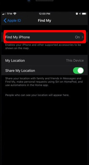 enable find last location 3
