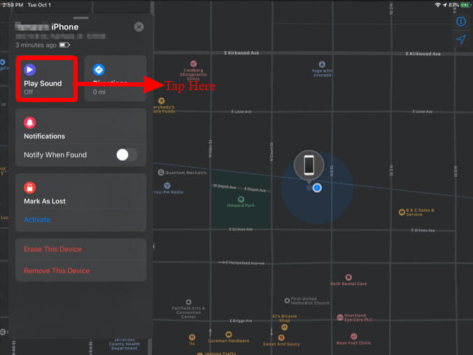 find last location idevice 3