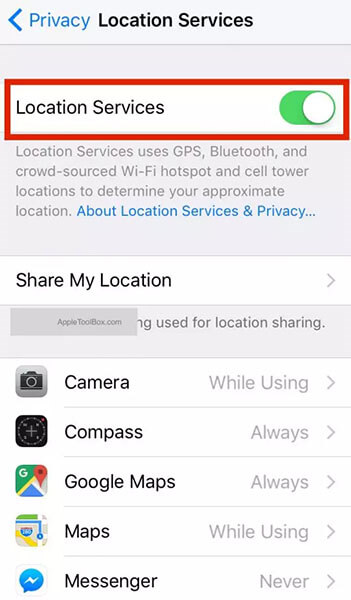 waze no gps iphone x