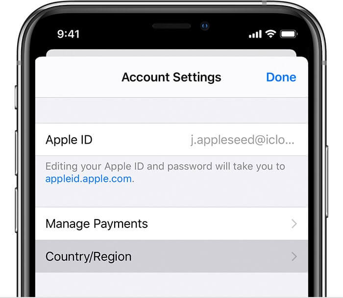 how to manually reset apple id region1