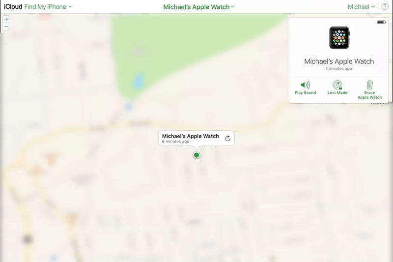 locate apple watch using icloud