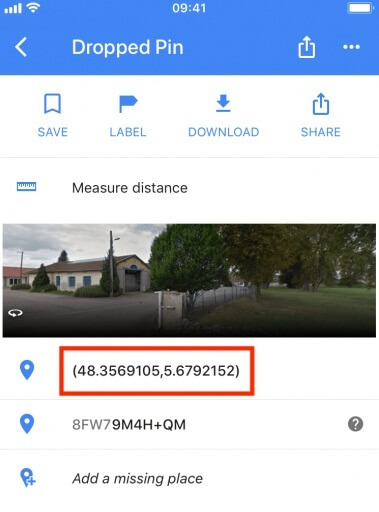 location coordinates