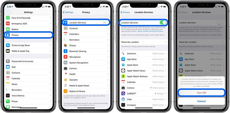 location services on iphone 2