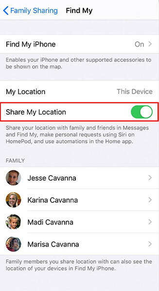 location sharing 2