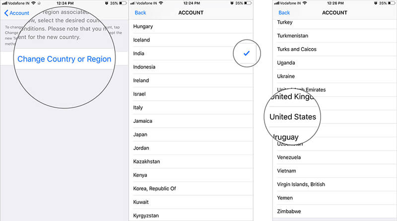 how to change the location of your apple id