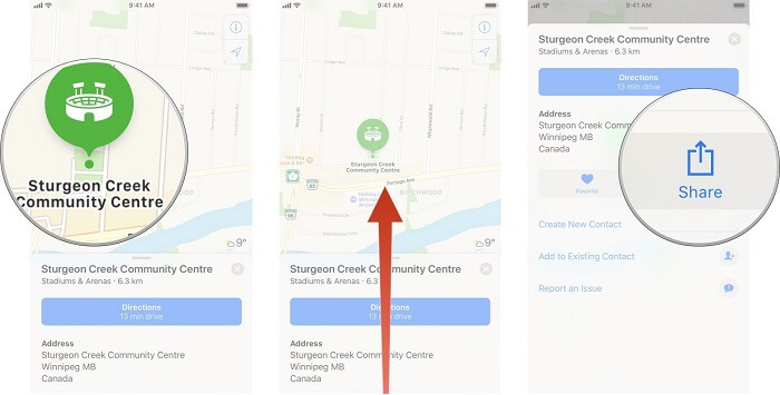 send location on imessage 10