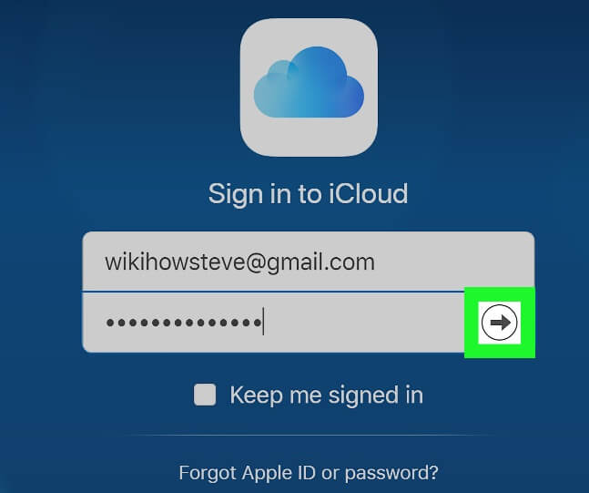 sign in icloud
