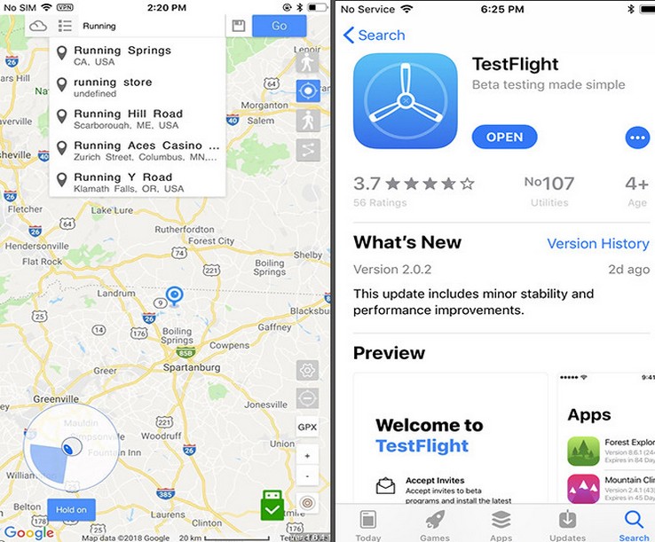 itools virtual location