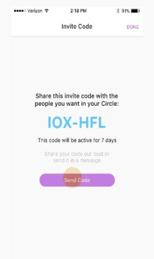 Select Send Code