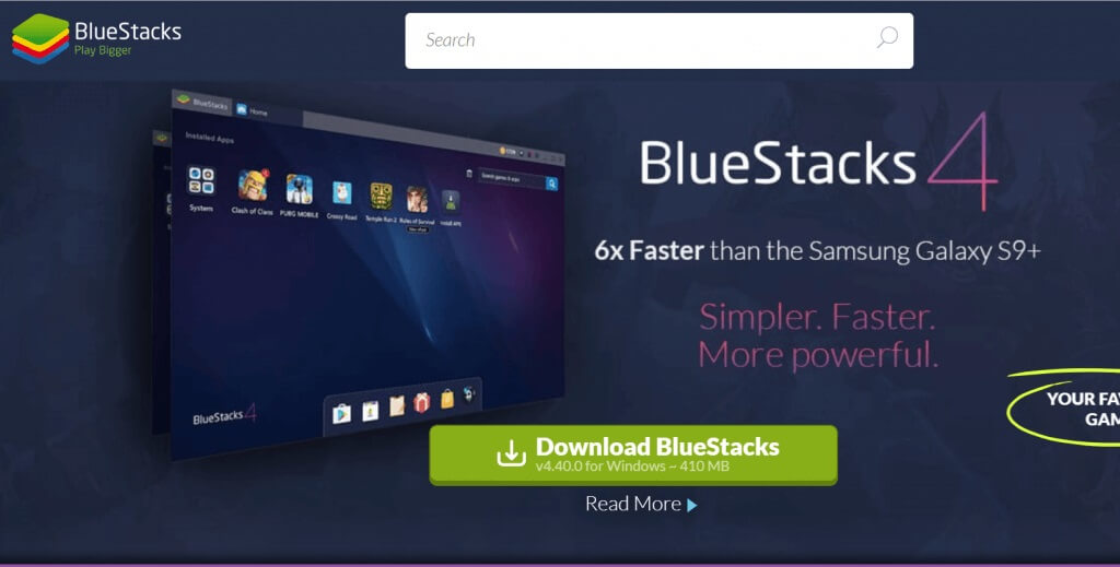 Ein Screenshot des Bluestacks Android Emulators