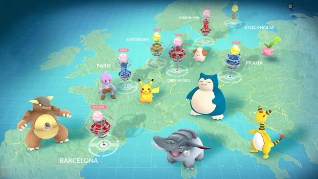 un ejemplo del mapa de Pokémon