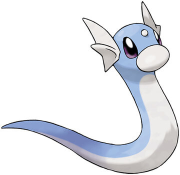 Dratini, der schlangenartige Pokémon-Charakter