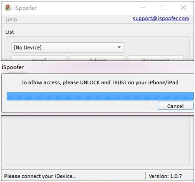 tap trust button