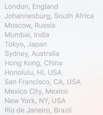 Choose a location from XCode