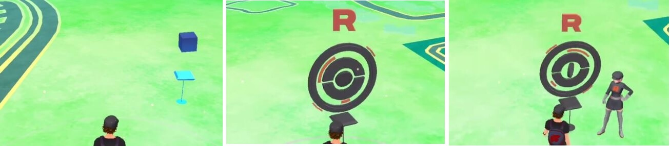 find pokestops and battle team go rocket